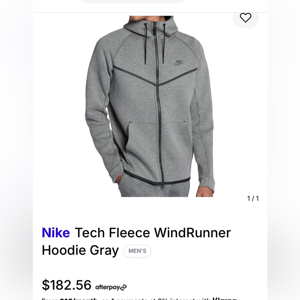 Nike Men's Gray Tech Jacket - Picture 3 of 3